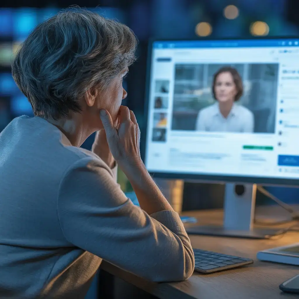 „Online Jobcoaching Gespräch über Videokonferenz“